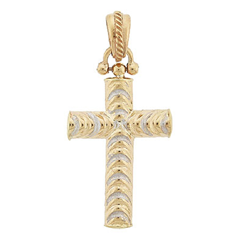 Two Tone Swirl Italian Cross