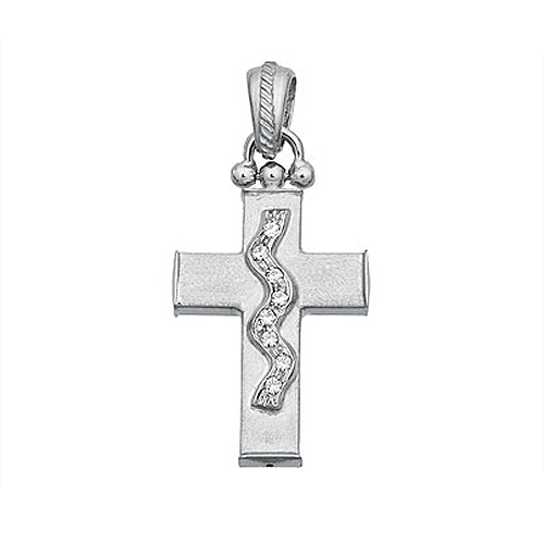 Italian Cross CZ Charm