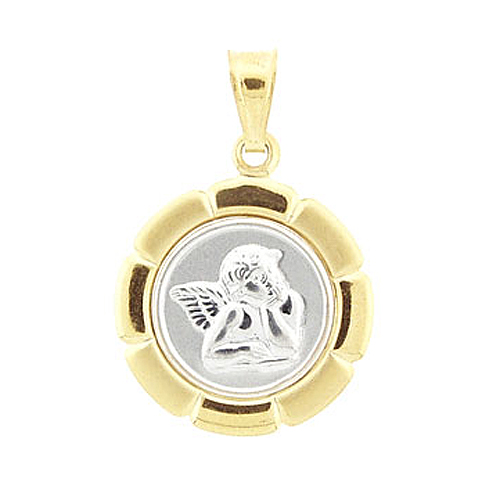Two Tone Angel Charm