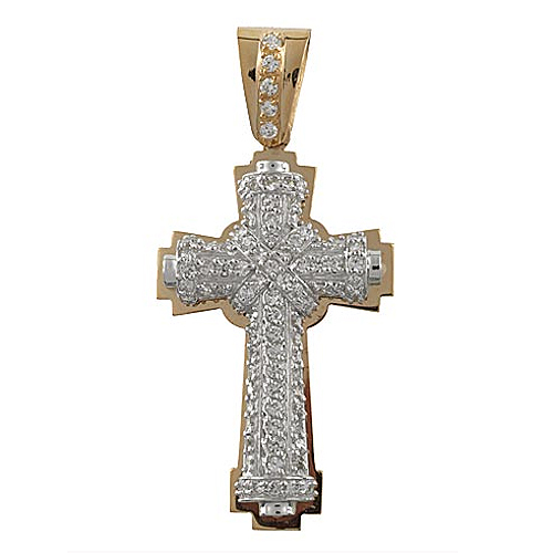 White CZ Hip Hop Cross
