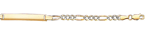 4mm White Pave Figaro ID Bracelet