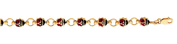 Italian Ladybug Charm Bracelet