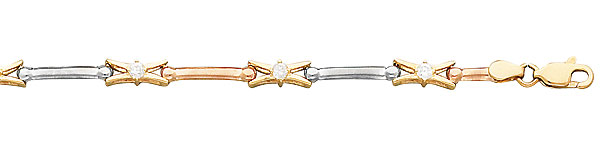 Diamond Two Tone CZ Bracelet