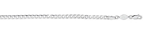 4mm Silver Concave Curb Cuban Bracelet