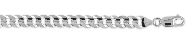 18K 7mm Curb Link Chain Cuban Link