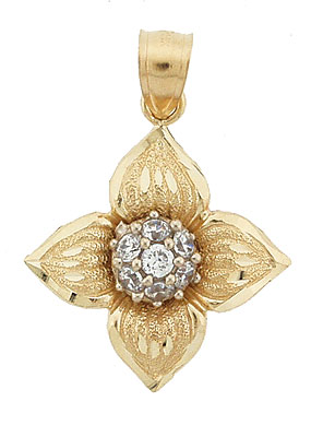 Flower CZ Charm