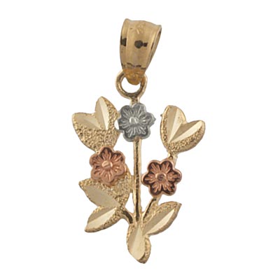 Tri Color Flower Charm