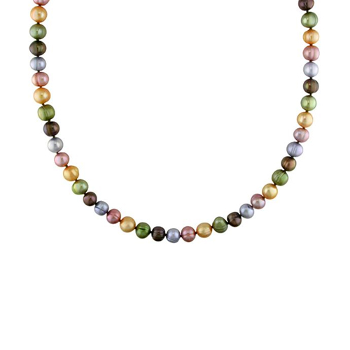 32in Freshwater 7-8mm Multi Color Endless Potato Pearl Necklace