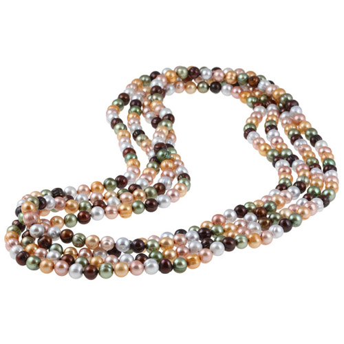100in Freshwater Multi Color Endless Potato Pearl Necklace