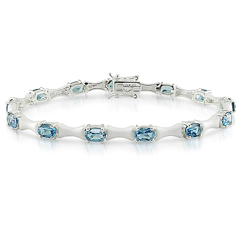 Sterling Silver London Blue Topaz Bracelet