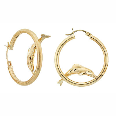 Dolphin Hoop Earrings