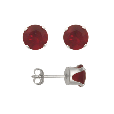 0.50 Carat Birthstone CZ Silver Earrings Different birthstones available
