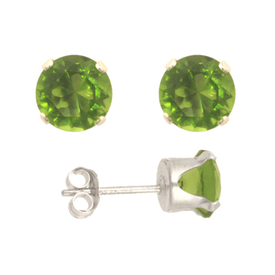 1.00 Carat Birthstone CZ Silver Earrings Different birthstones available