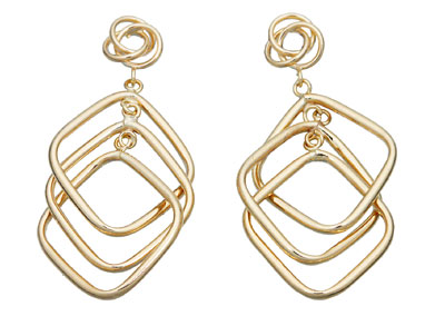 Dangle Square Hoop Earrings