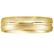Textured Carved 18kt Yellow Gold Wedding Band