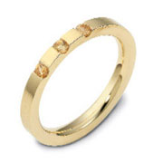 0.18tgw Yellow Sapphire 18K Gold Dora Wedding Band