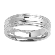 6mm White Gold 18K Wedding Band