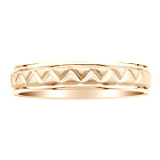 18K Yellow Gold Braid Carved 5mm Wedding Band