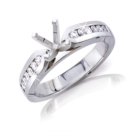 Diamond Semi Mount  Quality SI Color G/H  0.24 tcw