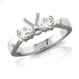 Diamond Semi Mount  Quality I Color J/K 0.36 tcw