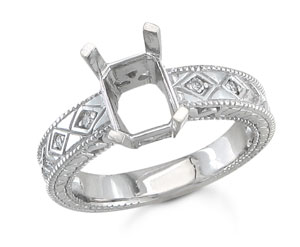 Diamond Semi Mount  Quality I Color J/K 0.05 tcw