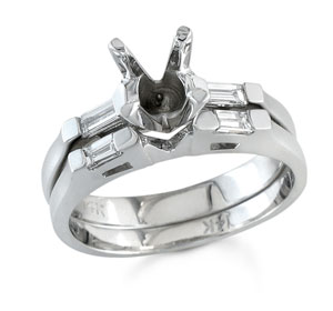 Diamond Semi Mount  Quality SI Color G/H 0.24 tcw