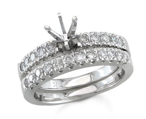 Diamond Semi Mount  Quality SI Color G/H 0.63 tcw