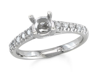 Diamond Semi Mount  Quality I Color J/K 0.24 tcw