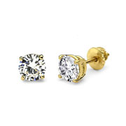 14K Gold 4 Prong 1.25ct Diamond Stud Earrings