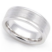 6.5mm Milgrain Wedding Band