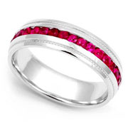 Channel set Ruby Eternity Band (1.5 ct.)