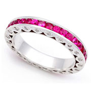 Diamond and Ruby Eternity Band (0.40 ct.)