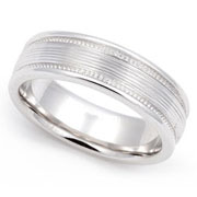 6mm Milgrain Wedding Band
