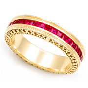 Yellow Gold Signature Edge Ruby Eternity Band (1.3 ct.)
