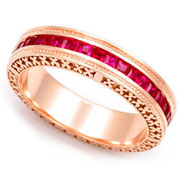 Rose Gold Signature Edge Ruby Eternity Band (1.3 ct.)