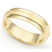 5mm Yellow Gold Engine Turned Wedding Band