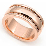 8.5mm Rose Gold Hand Braided Wedding Band
