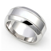 9mm Milgrain Wedding Band