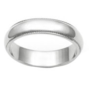 4.5mm Milgrain Wedding Band