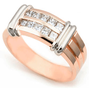 Channel set Two Tone Diamond Band (1.06 ct.)