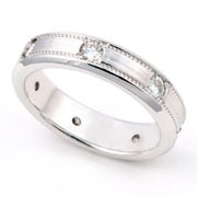 Pave set Diamond Semi Eternity Band (0.56 ct.)