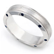 Bezel set Blue Sapphire Band (0.23 ct.)