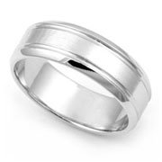7mm Line Finish Wedding Band