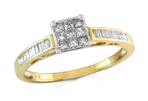 0.40 tcw Diamond  Quality SI2 Color H/I Fancy Engagement Ring