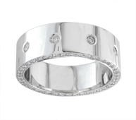 Diamond Wedding Band 14K White Gold 1.00 TCW