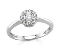 0.65tcw Diamond Quality SI2 Color H/I Fancy White Gold Ring
