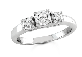 1.00 tcw Diamond Quality SI Color G/H Engagement Ring