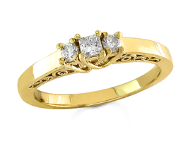 0.25 tcw Diamond Quality SI Color H/I Fancy Engagement Ring