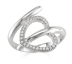0.18 tcw Diamond Quality SI2 Color H/I Fancy Casual Ring