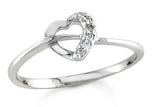 005tcw Diamond Quality SI2 Color I White Gold Ring